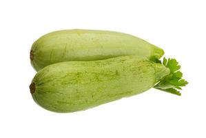 zucchine su sfondo bianco foto