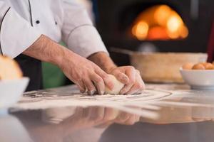 capocuoco mani preparazione Impasto per Pizza foto