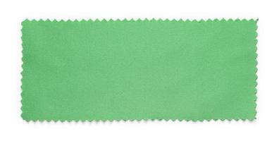 campioni di campioni di tessuto verde isolati su sfondo bianco foto