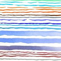 linee astratte dell'acquerello modello sfondo. pennellate dipinte ad acquerello colorato su bianco. foto