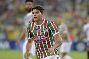 rio, brasile - aprile 11, 2018 - ayrton lucas giocatore nel incontro fra fluminese e nacional potossi di il sulamerica campionato nel maracana stadio foto