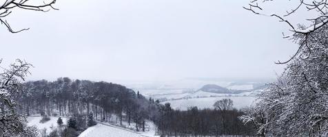 vista di un paesaggio invernale foto