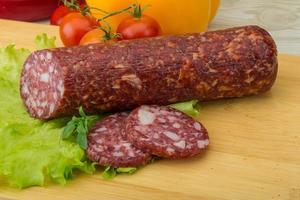 salame su legna foto