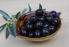 nero olive piatto foto