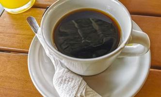 tazza di Americano nero caffè nel ristorante Messico. foto