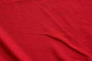 gli sport capi di abbigliamento tessuto calcio maglia struttura superiore Visualizza rosso colore foto
