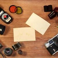 natura morta con vecchio fotografia attrezzatura foto