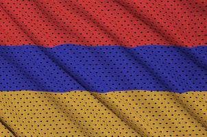 Armenia bandiera stampato su un' poliestere nylon abbigliamento sportivo maglia tessuto foto