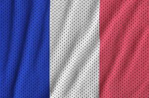 Francia bandiera stampato su un' poliestere nylon abbigliamento sportivo maglia tessuto foto