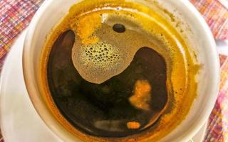 tazza di Americano nero caffè nel ristorante Messico. foto