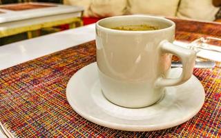 tazza di Americano nero caffè nel ristorante Messico. foto