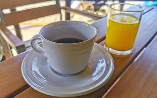 tazza di Americano nero caffè nel ristorante Messico. foto