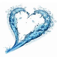 cuore sagomato spruzzo di acqua. foto