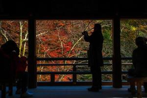 kurama, kyoto prefettura, kansai, Giappone - novembre 21, 2019 - autunno scena a kibune su montare kurama, visto a partire dal kifune Jinja, o kifune santuario foto