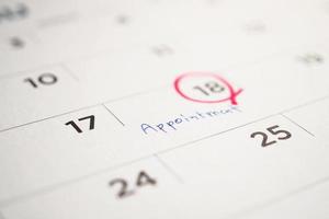 importante appuntamento programma Scrivi su bianca calendario pagina Data vicino su foto