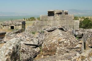 tombe a hierapolis antico città, pamukkale, denizli, turkiye foto