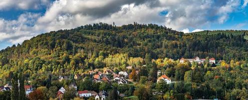 bellissimo Visualizza di autunno colorato vosgi montagne foto