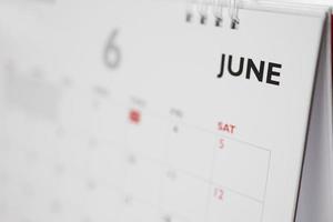 giugno calendario pagina con mesi e date attività commerciale pianificazione appuntamento incontro concetto foto