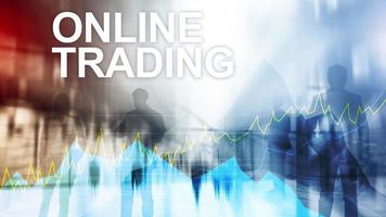 trading online, forex, investimento e concetto di mercato finanziario. foto