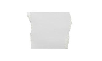 bianca strappato carta strappato bordi strisce isolato su bianca sfondo foto