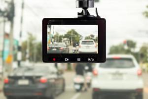 auto cctv telecamera video registratore per guida sicurezza su il strada foto