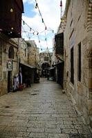 un' Visualizza di il strade di Gerusalemme foto