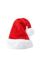Santa Claus rosso cappello su bianca sfondo isolato. Natale e nuovo anno concetto foto