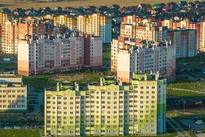 panoramico Visualizza di il Residenziale la zona di grattacielo edifici foto