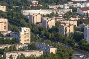 aereo panoramico Visualizza di il Residenziale la zona di grattacielo edifici foto