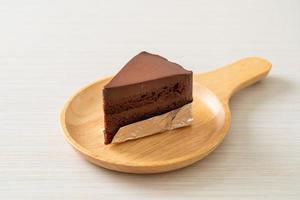 cioccolato torta con morbido cioccolato strato foto