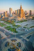 skyline della città di varsavia in polonia foto