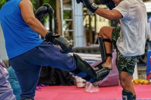sparring tailandese boxe foto
