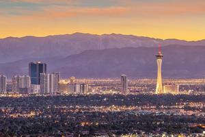 panorama vista sul paesaggio urbano di las vegas