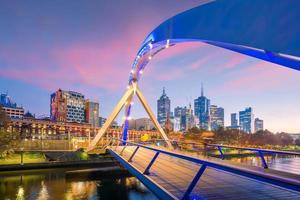 skyline della città di melbourne foto