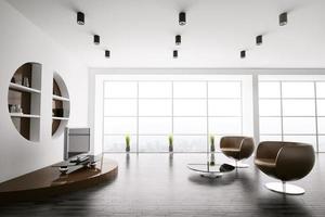 interni moderni del soggiorno 3d foto