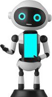 3d illustrazione. robot chatbot icona logo realistico design. foto