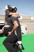 los angeles - mar 15 - tricia aiutante, colin campo di uova a il toyota mille dollari prix di lungo spiaggia pro-celebrità gara formazione a salice molle internazionale autostrada su marzo 15, 2014 nel rosamondo, circa foto