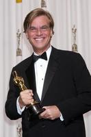 los angeles - 27 - Aaron sorkin nel il stampa camera a il 83 accademia premi a kodak Teatro, hollywood e montanaro su febbraio 27, 2011 nel los angeles, circa foto