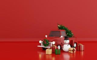 3d illustrazione di allegro Natale foto