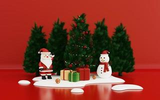 3d illustrazione di allegro Natale foto