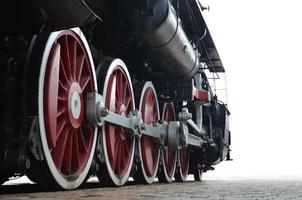 rosso ruote di vapore treno foto