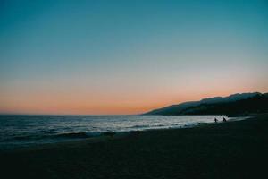 California spiaggia dopo tramonto crepuscolo foto