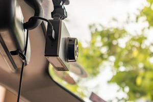 auto cctv telecamera video registratore per guida sicurezza su il strada foto