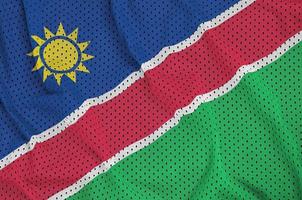 namibia bandiera stampato su un' poliestere nylon abbigliamento sportivo maglia tessuto foto