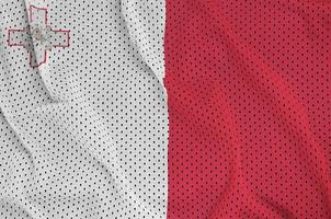 Malta bandiera stampato su un' poliestere nylon abbigliamento sportivo maglia tessuto w foto