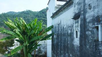 il bellissimo tradizionale Cinese villaggio Visualizza con il classico architettura e fresco verde alberi come sfondo foto