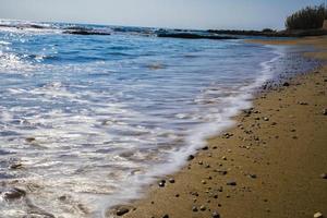 unico mare e sabbia Visualizza. bellissimo spiaggia tranquillo, calmo Visualizza foto