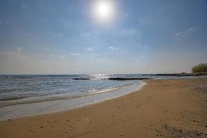 unico mare e sabbia Visualizza. bellissimo spiaggia tranquillo, calmo Visualizza foto