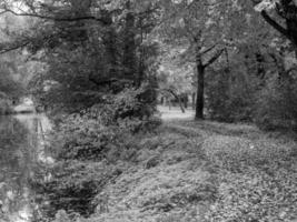 autunno tempo a un' fiume nel Germania foto