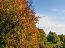 autunno tempo a un' fiume nel Germania foto